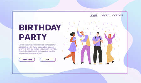 Vector banner of Birthday Party conceptのイラスト素材
