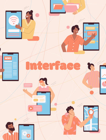 Vector poster of Interface concept.のイラスト素材