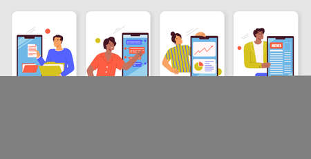 Template design for mobile app pagesのイラスト素材