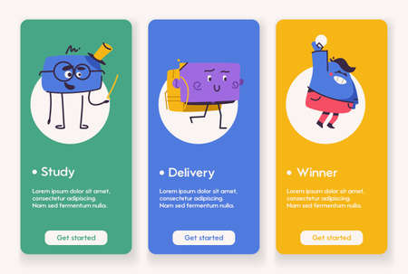 Template design for mobile app pageのイラスト素材