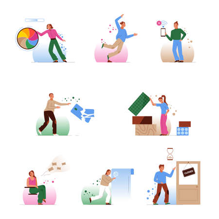 Template designs empty states for mobile app pages conceptのイラスト素材