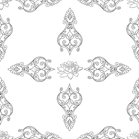 Seamless beautiful pattern on a white background.のイラスト素材