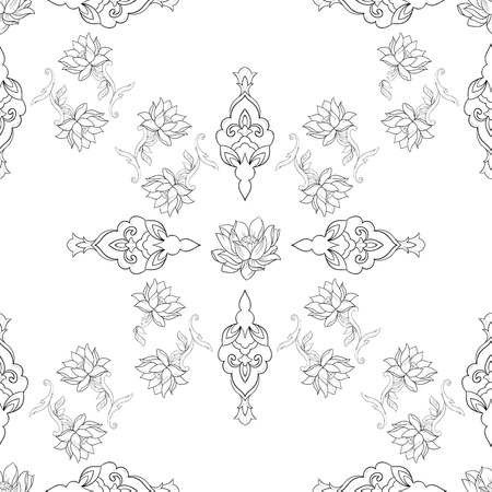 Seamless beautiful pattern on a white background.のイラスト素材