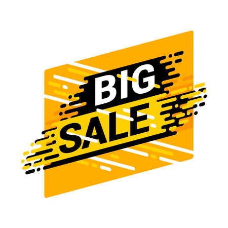 Big sale sticker for special offer banner, poster, tag, web design - creative vector decorationのイラスト素材
