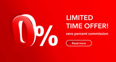 0 limited time special offer banner template - zero percants commission limited offers message for...