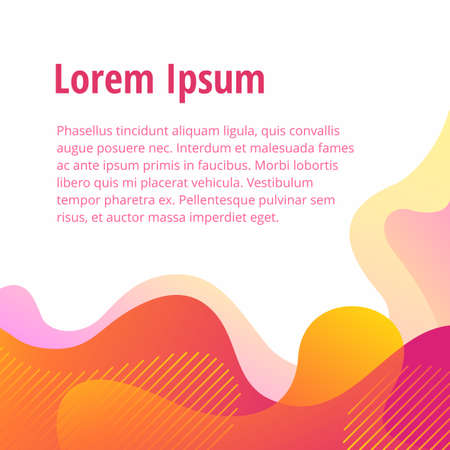 Vector template - abstract background in warm summer colors. For presentations, flyers, posters etcのイラスト素材