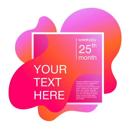 Abstract futuristic vector template - modern orange background with sample text and thin line elements - for layout, cover, brochure, banner, landing etcのイラスト素材