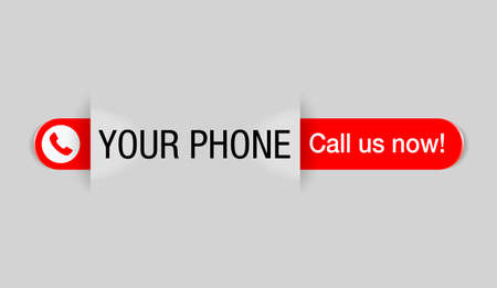 Call us now creative vector button for website header and landing page form - isolated vector web...