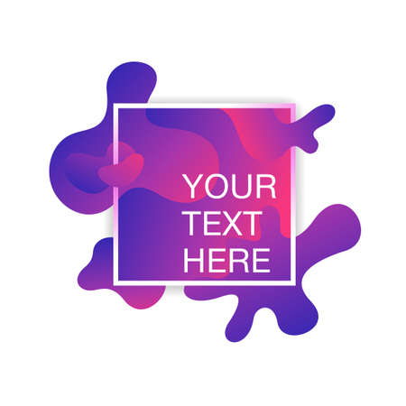 Abstract liquid special offer banner template - vector isolated tag for salesのイラスト素材