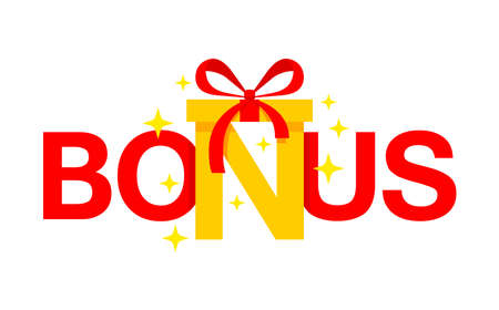 Bonus discount program creative banner concept - letter N in form of ribbon tied gift boxのイラスト素材