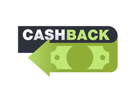 Cashback icon - money back service assurance stamp for shopping and web store - isolated vector emblemのイラスト素材