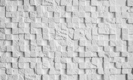 White background - decorative brick in aged and loft decoration. High quality photo