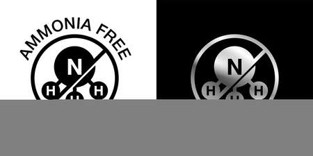 Ammonia free colour icon - for non-ammonia hair dye. Vector emblemのイラスト素材
