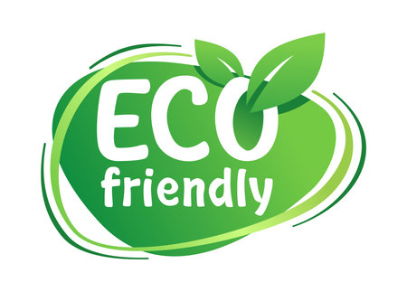 Eco friendly green bubble - emblem for healthy or natural food products, cosmetics, packaging marking or clear technology - isolated vector emblemのイラスト素材