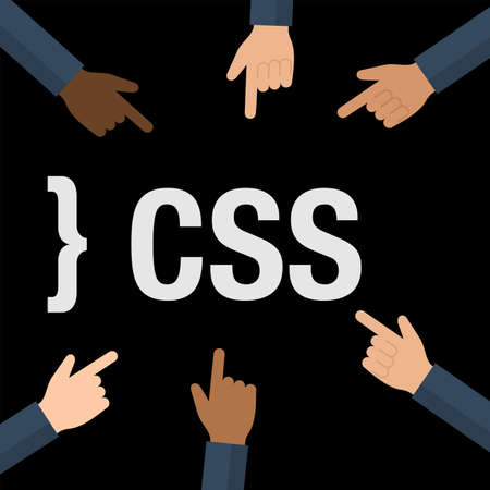 CSS developers banner - coding concept. Web development, programming. Vector illustration