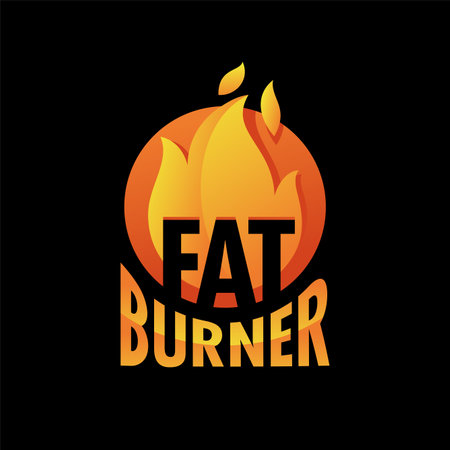Fat burner capsules icon - food supplement for weight loss and increasing energy. Vector illustration on black backgroundのイラスト素材