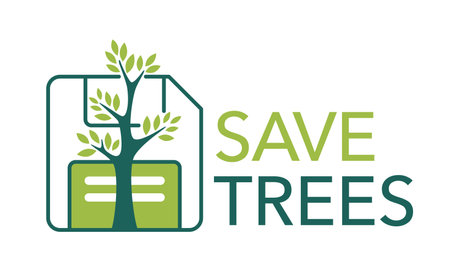 Save Trees motivational slogan in creative eco-friendly and floral decoration, with metapfor - save files on disc. Vector illustrationのイラスト素材