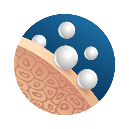 Collagen action icon - cosmetics component creating a protective and moisturizing layer of skinのイラスト素材