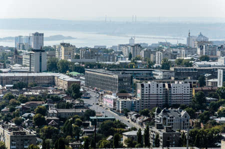 Sightseeing photo of the big city on a Sunny dayの写真素材