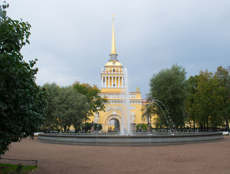 The building of the Admiralty in Central St. Petersburg.のeditorial素材