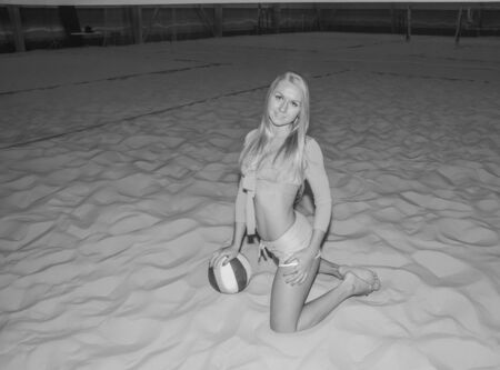 black and white, sexy girl on the Playground posing.の写真素材