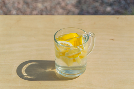 summer drink lemon water.の写真素材