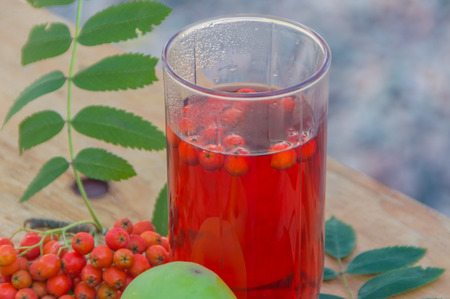 vitamin drink, berry Rowan with Apple.の写真素材