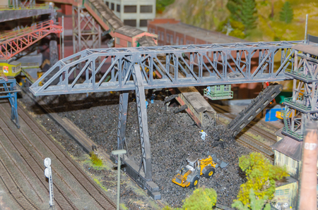Russia, Saint-Petersburg, January 18, 2018 - the Museum Grand model Russia, city transport and the production in miniature.のeditorial素材