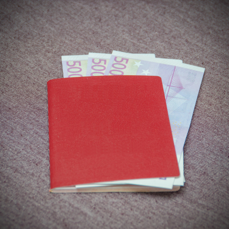 fabric texture is a document of a citizen of the country with the money Euroの写真素材