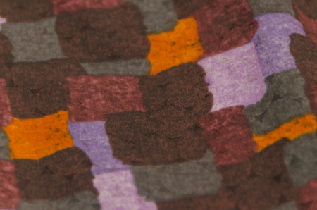 close-up, natural fabric texture with squares pattern in different color