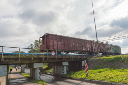 Russia, St. Petersburg September 16, 2017 - station for the dissolution and formation of railway...