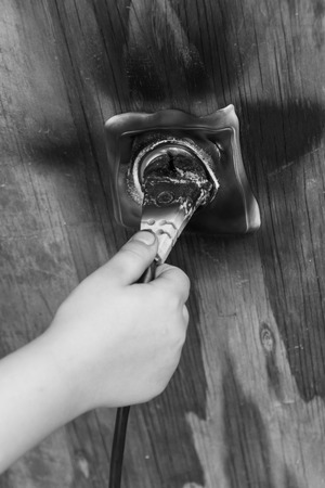 child, hand, socket and wire in fire and smoke, fire