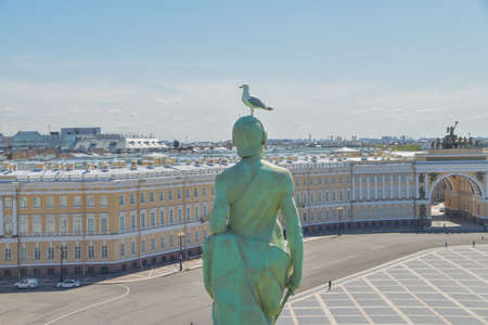 the metal green roof of the Hermitageのeditorial素材