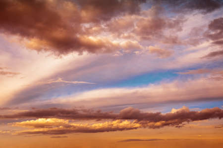 Red cloud in skyの写真素材