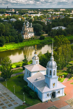 Church of Alexander Nevsky in Vologda top view soft light. Russia landmarkの写真素材
