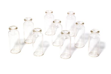 glass test tubes on a white backgroundの写真素材