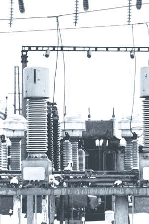 High voltage electric power. Structure power stationの写真素材