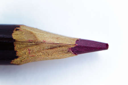 Colored pencils sharpened by hand closeup. Selective focusの写真素材