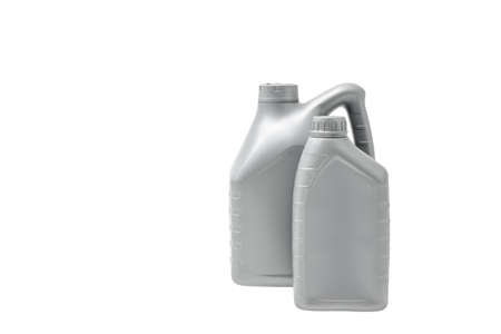 Plastic container isolated on white background. With reflections on the surfaceの写真素材