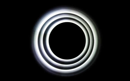 Sound waves in the visible gray color in the dark