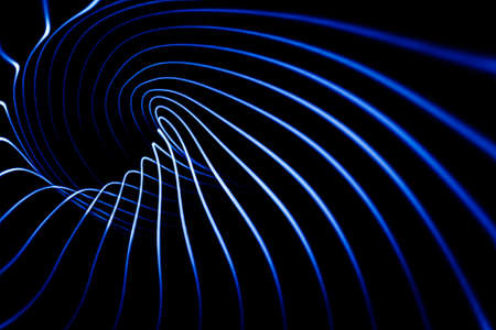 Sound waves in the darkの写真素材
