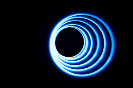 Sound waves in the darkの写真素材