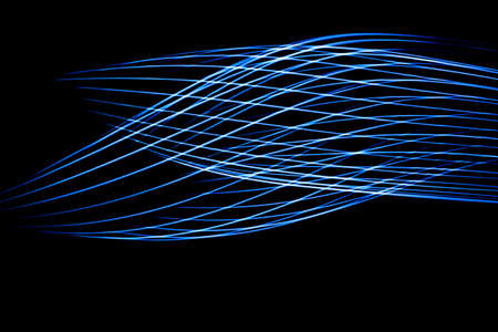 Sound waves in the darkの写真素材