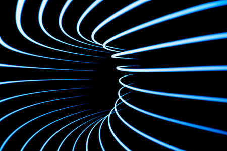 Sound waves in the darkの写真素材