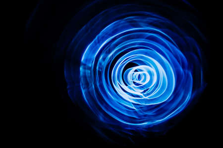 Sound waves in the darkの写真素材