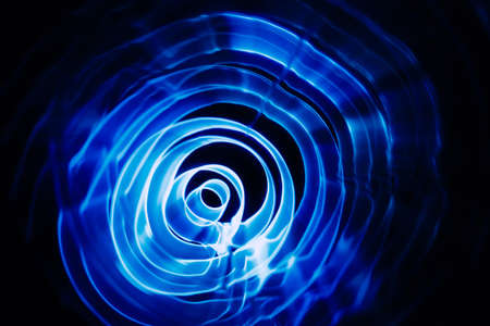 Sound waves in the darkの写真素材