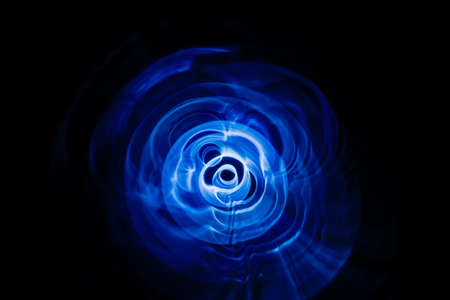 Sound waves in the darkの写真素材
