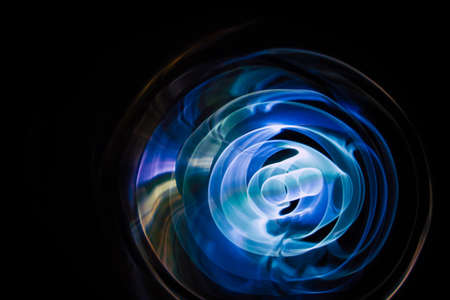 Sound waves in the darkの写真素材