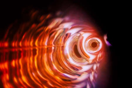 Sound waves in the dark in full colorの写真素材