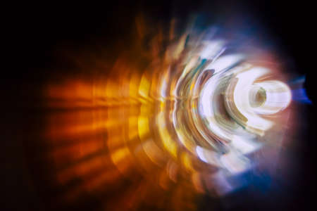 Sound waves in the dark in full colorの写真素材